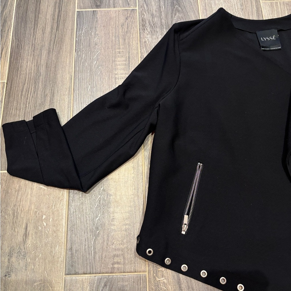 LYSSE Black Blazer with Silver Accents